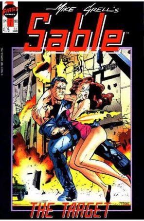 Sable (Mike Grell's) 7 published by First with cover art by Tony Salmons
