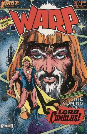 Warp 1 published by First with cover art by Frank Brunner