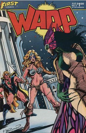 Warp 5 published by First with cover art by Frank Brunner