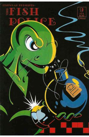 Fish Police (Vol. 1) 9 published by Fishwrap with cover art by Steve Moncuse
