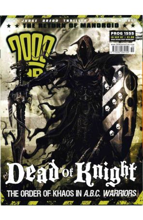 2000 A.D. 1555 published by Fleetway Quality with cover art by Clint Langley