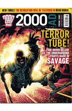 2000 A.D. 1581 published by Fleetway Quality with cover art by Patrick Goddard and Chris Blythe