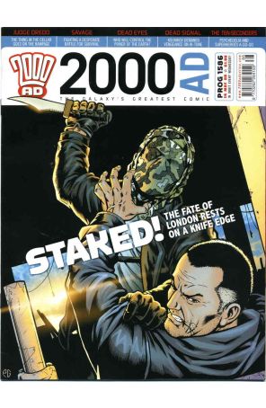2000 A.D. 1586 published by Fleetway Quality with cover art by Patrick Goddard and Chris Blythe