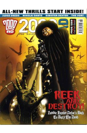 2000 A.D. 1589 published by Fleetway Quality with cover art by Leigh Gallagher
