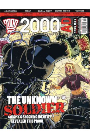 2000 A.D. 1596 published by Fleetway Quality with cover art by D’Israeli