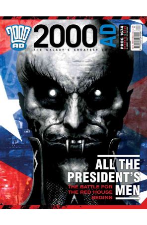 2000 A.D. 1674 published by Fleetway Quality with cover art by Clint Langley