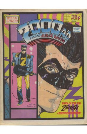 2000 A.D. 536 published by Fleetway Quality with cover art by Steve Yeowell and Brendan McCarthy