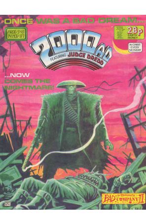 2000 A.D. 548 published by Fleetway Quality with cover art by Brett Ewins