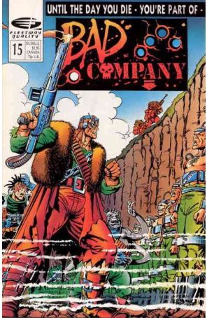 Bad Company 15 published by Fleetway Quality with cover art by Tom Lyle