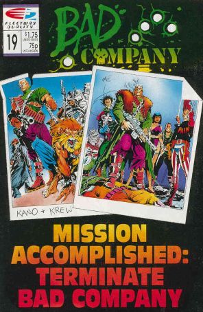 Bad Company 19 published by Fleetway Quality with cover art by Tom Lyle