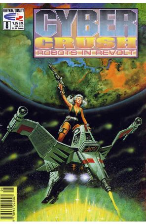 Cyber Crush: Robots in Revolt 8 published by Fleetway Quality with cover art by Ken Barr