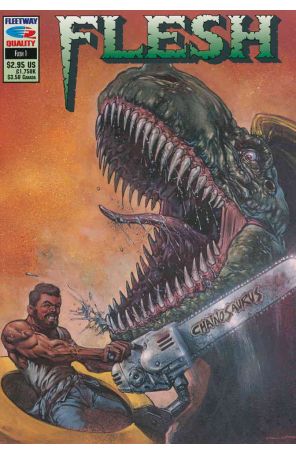 Flesh 1 published by Fleetway Quality with cover art by Carl Critchlow