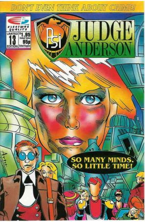 Psi-Judge Anderson 13 published by Fleetway Quality with cover art by Tom Artis