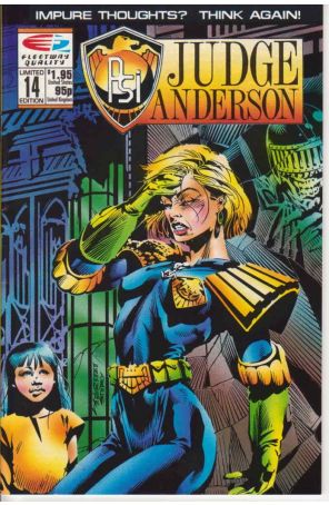 Psi-Judge Anderson 14 published by Fleetway Quality with cover art by Brian Stelfreeze