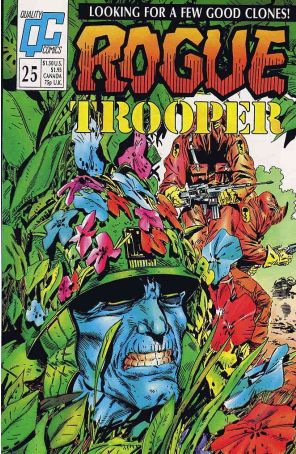 Rogue Trooper (1st Series) 25 published by Fleetway Quality with cover art by Butch Guice