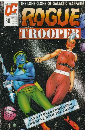 Rogue Trooper (1st Series) 30 published by Fleetway Quality with cover art by Fern-McKenna