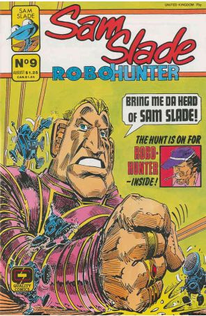 Sam Slade, Robo-Hunter 9 published by Fleetway Quality with cover art by Ian Gibson