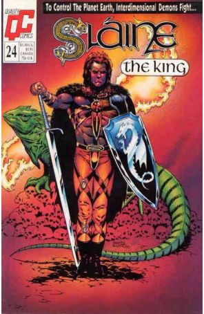 Slaine the King 24 published by Fleetway Quality with cover art by Randy Elliott