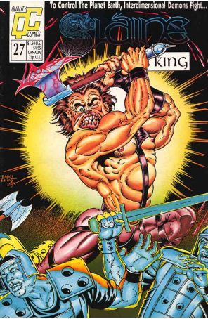 Slaine the King 27 published by Fleetway Quality with cover art by Randy Elliott