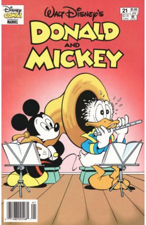 Donald and Mickey 21 (Newsstand) published by Gladstone with cover art by William Van Horn