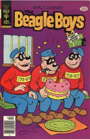 The Beagle Boys 45 published by Gold Key with cover art by Kay Wright