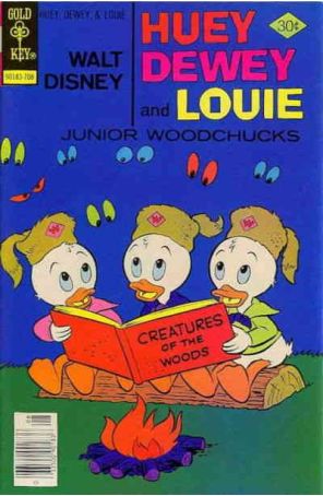Huey, Dewey, and Louie Junior Woodchucks 45 published by Gold Key