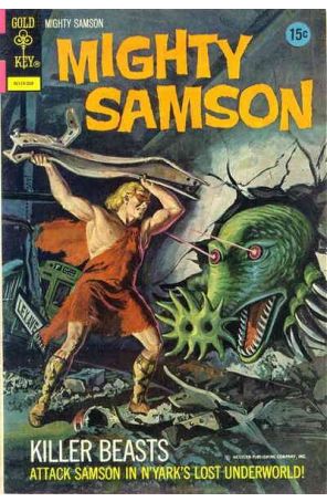 Mighty Samson 21 published by Gold Key with cover art by Morris Gollub