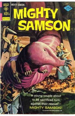Mighty Samson 25 published by Gold Key with cover art by Luis Dominguez