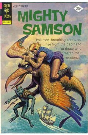 Mighty Samson 26 published by Gold Key with cover art by Luis Dominguez