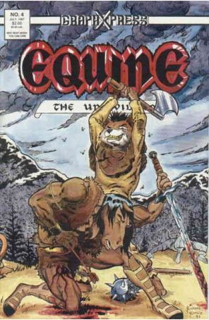 Equine the Uncivilized 4 published by Graphxpress with cover art by Richard Konkle