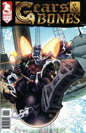 Gears And Bones 4 published by Guardian Knight with cover art by Osvaldo Pestana Montpeller