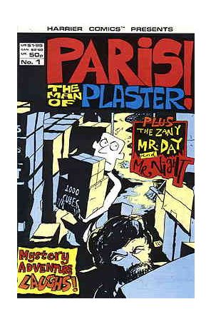 Paris the Man of Plaster 1 published by Harrier with cover art by Glenn Dakin and Steve Way