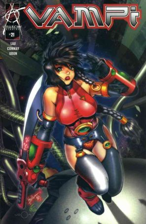 Vampi 21 published by Anarchy with cover art by Kevin Lau