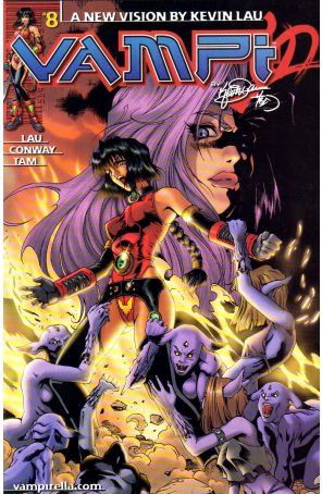 Vampi 8 published by Harris with cover art by Kevin Lau