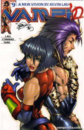 Vampi 9 published by Harris with cover art by Kevin Lau