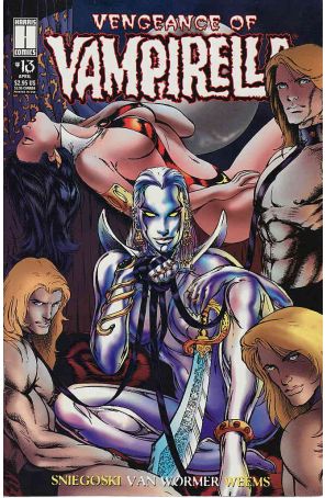 Vengeance of Vampirella 13 published by Harris with cover art by Andrew Buzz