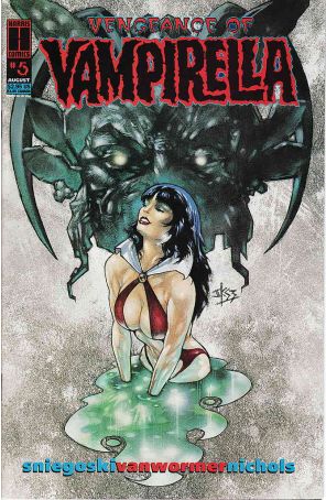 Vengeance of Vampirella 5 published by Harris with cover art by John K. Snyder
