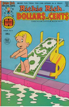 Richie Rich Dollars And Cents 74 published by Harvey