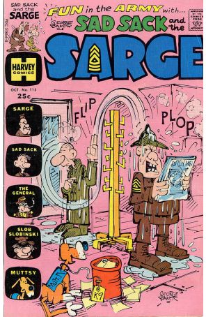 Sad Sack And The Sarge 115 published by Harvey with cover art by George Baker
