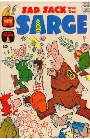Sad Sack And The Sarge 55 published by Harvey with cover art by George Baker