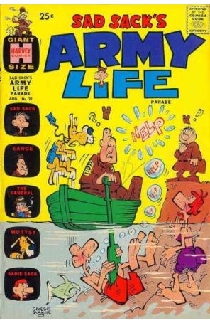 Sad Sack Army Life Parade 21 published by Harvey with cover art by George Baker