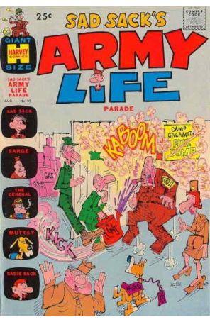 Sad Sack Army Life Parade 35 published by Harvey with cover art by George Baker