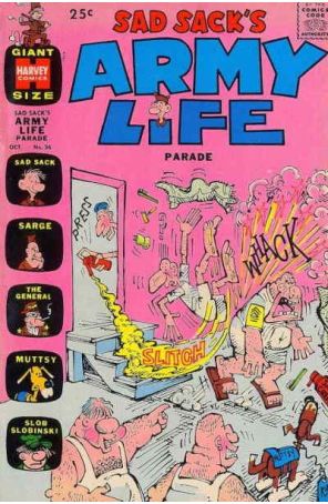 Sad Sack Army Life Parade 36 published by Harvey with cover art by George Baker