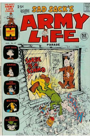 Sad Sack Army Life Parade 47 published by Harvey with cover art by George Baker