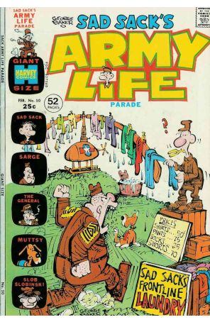 Sad Sack Army Life Parade 50 published by Harvey with cover art by George Baker