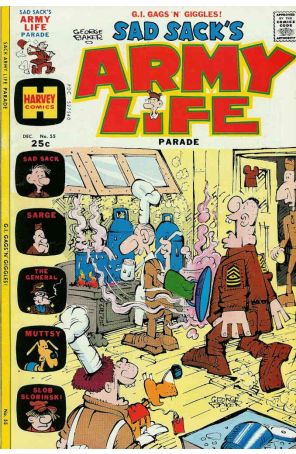 Sad Sack Army Life Parade 55 published by Harvey with cover art by George Baker