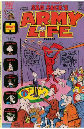 Sad Sack Army Life Parade 56 published by Harvey with cover art by George Baker