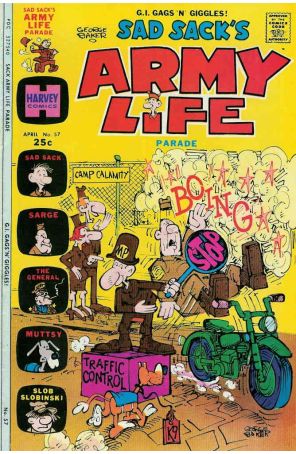 Sad Sack Army Life Parade 57 published by Harvey with cover art by George Baker