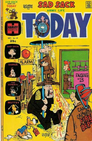 Sad Sack Army Life Parade 59 published by Harvey with cover art by George Baker