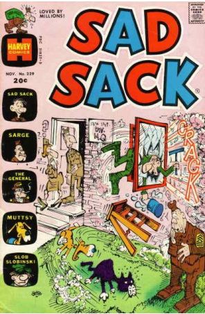 Sad Sack 229 published by Harvey with cover art by George Baker